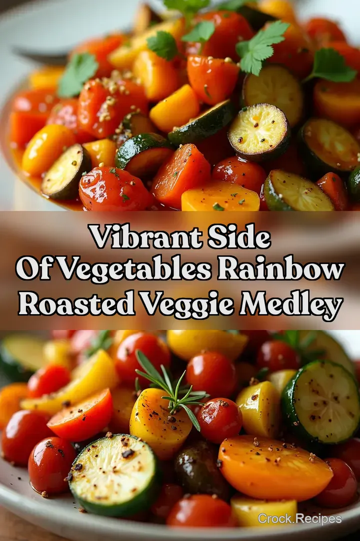 Vibrant Side Of Vegetables Rainbow Roasted Veggie Medley