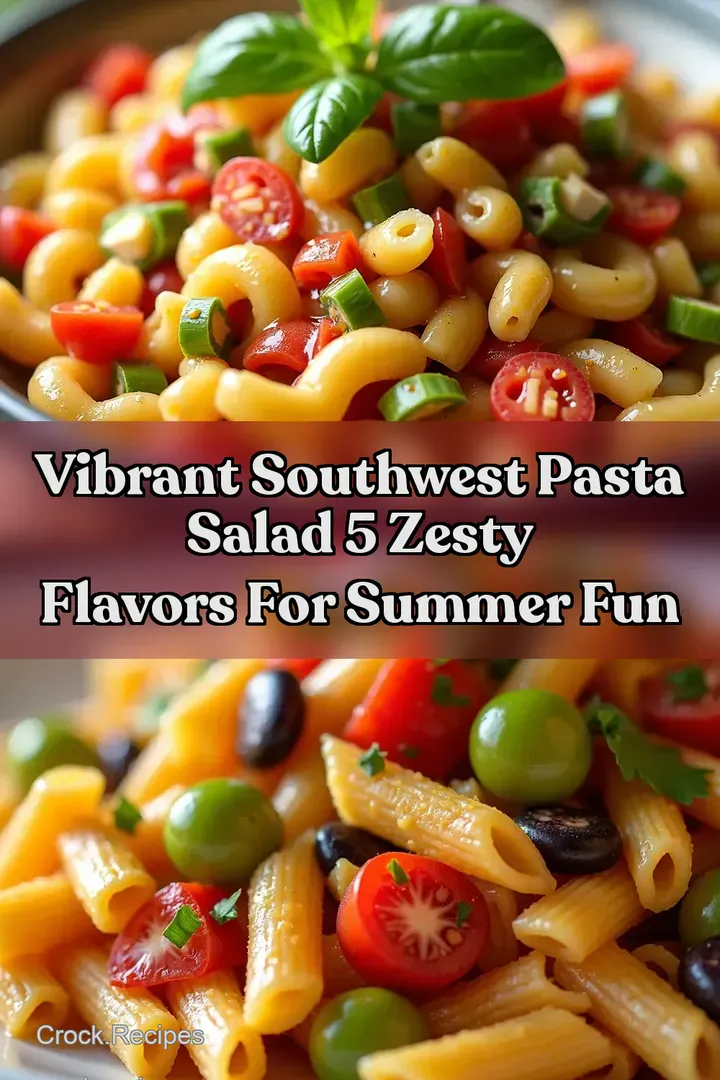 Vibrant Southwest Pasta Salad 5 Zesty Flavors for Summer Fun