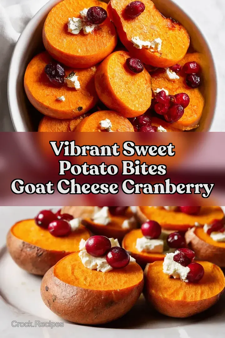 Vibrant Sweet Potato Bites Goat Cheese Cranberry