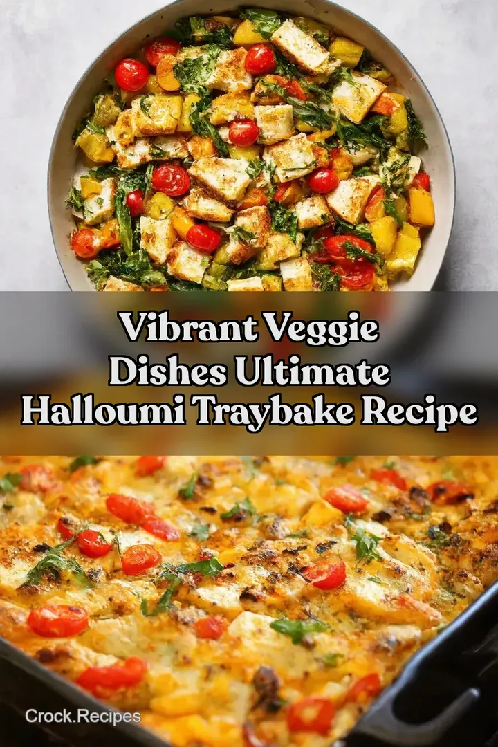 Vibrant Veggie Dishes Ultimate Halloumi Traybake Recipe : PIN FOR LATER Vibrant Veggie Dishes Ultimate Halloumi Traybake Recipe