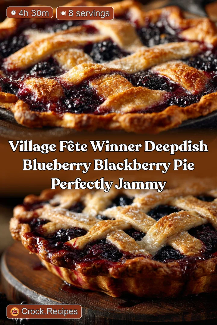 Village F&ecirc;te Winner DeepDish Blueberry Blackberry Pie Perfectly Jammy