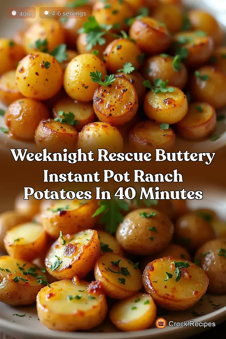 Weeknight Rescue Buttery Instant Pot Ranch Potatoes in 40 Minutes
