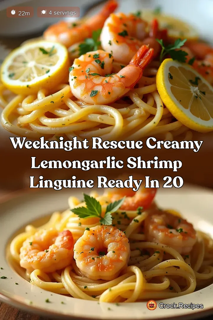 Weeknight Rescue Creamy LemonGarlic Shrimp Linguine Ready in 20