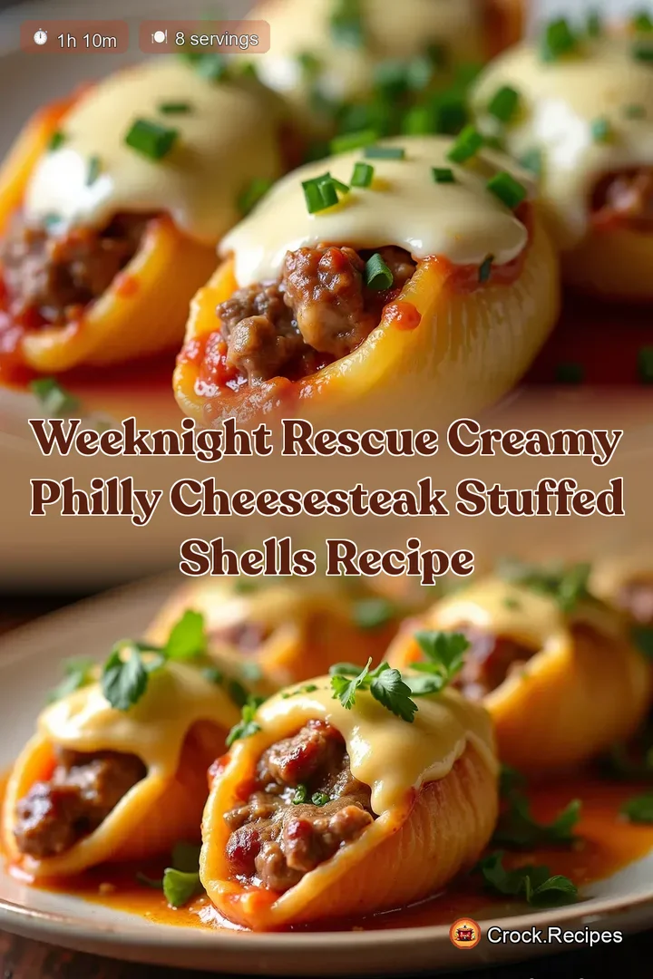 Weeknight Rescue Creamy Philly Cheesesteak Stuffed Shells Recipe