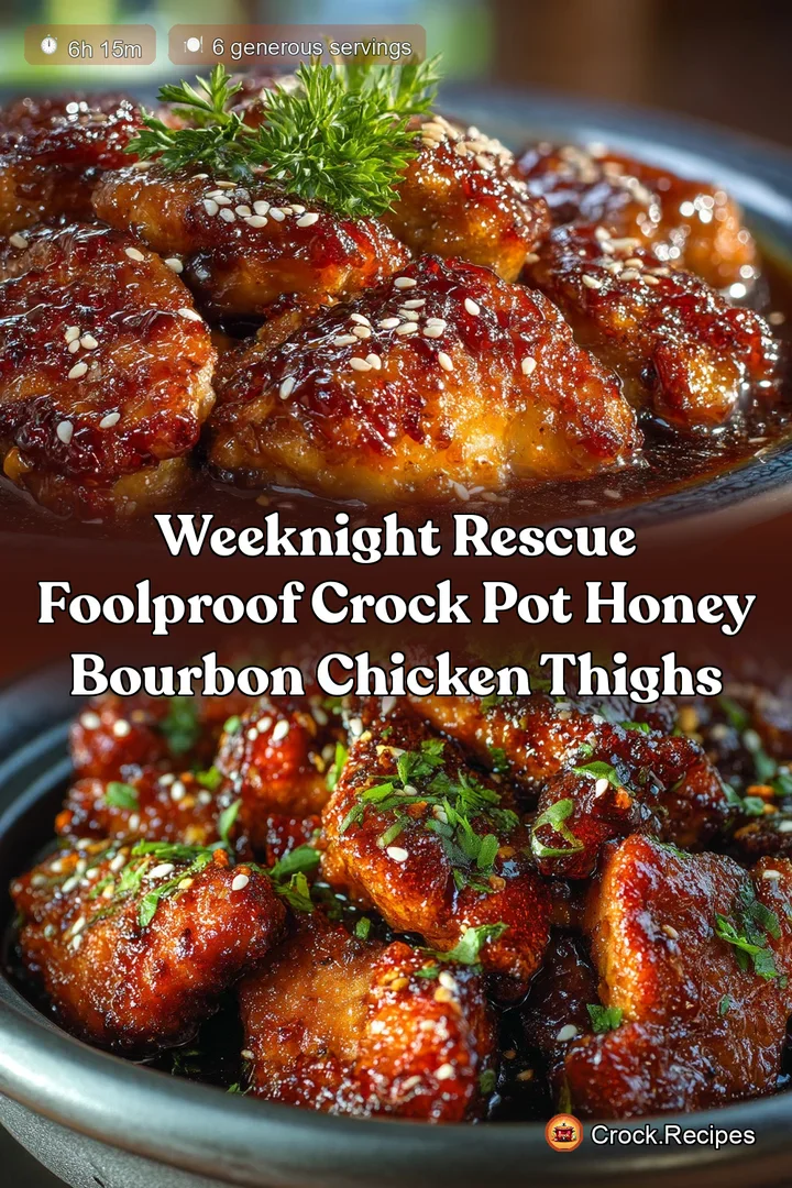 Weeknight Rescue Foolproof Crock Pot Honey Bourbon Chicken Thighs