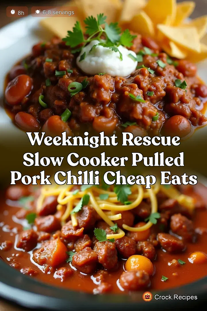 Weeknight Rescue Slow Cooker Pulled Pork Chilli Cheap Eats