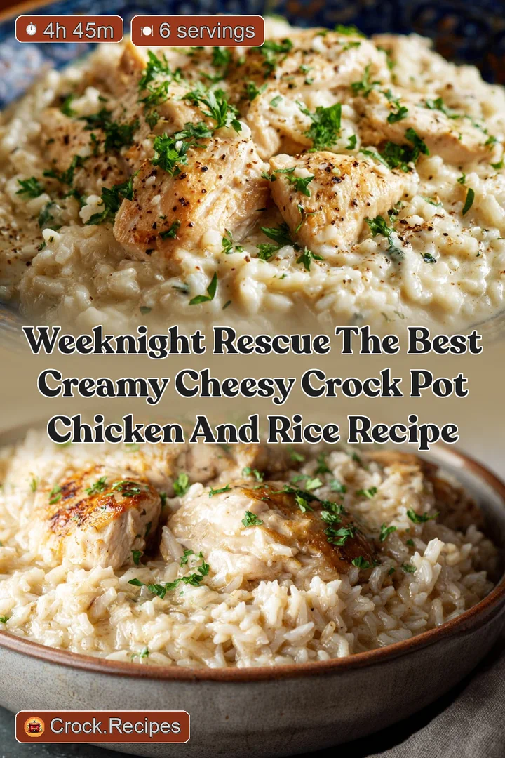 Weeknight Rescue The Best Creamy Cheesy Crock Pot Chicken and Rice Recipe