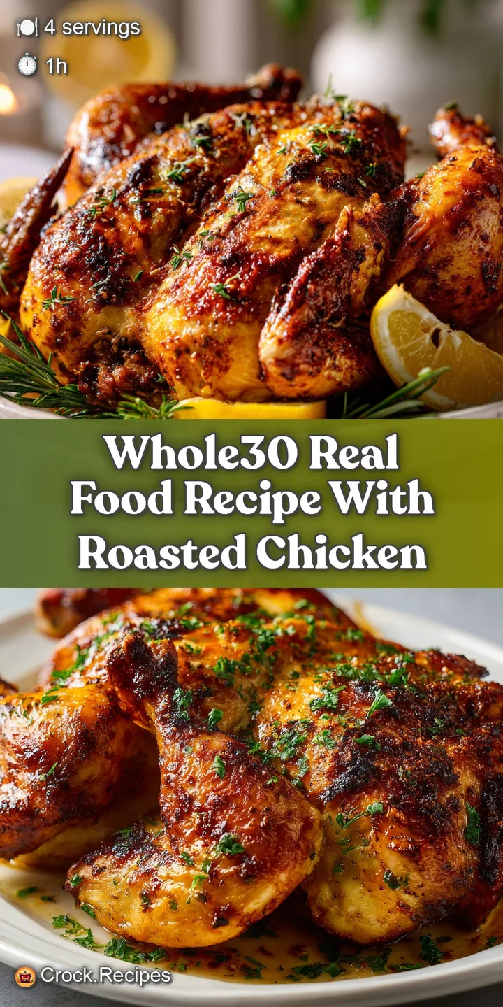 Close-up showcasing the moist, tender roasted chicken with herbs. The glistening skin is speckled with caramelized bits. D...