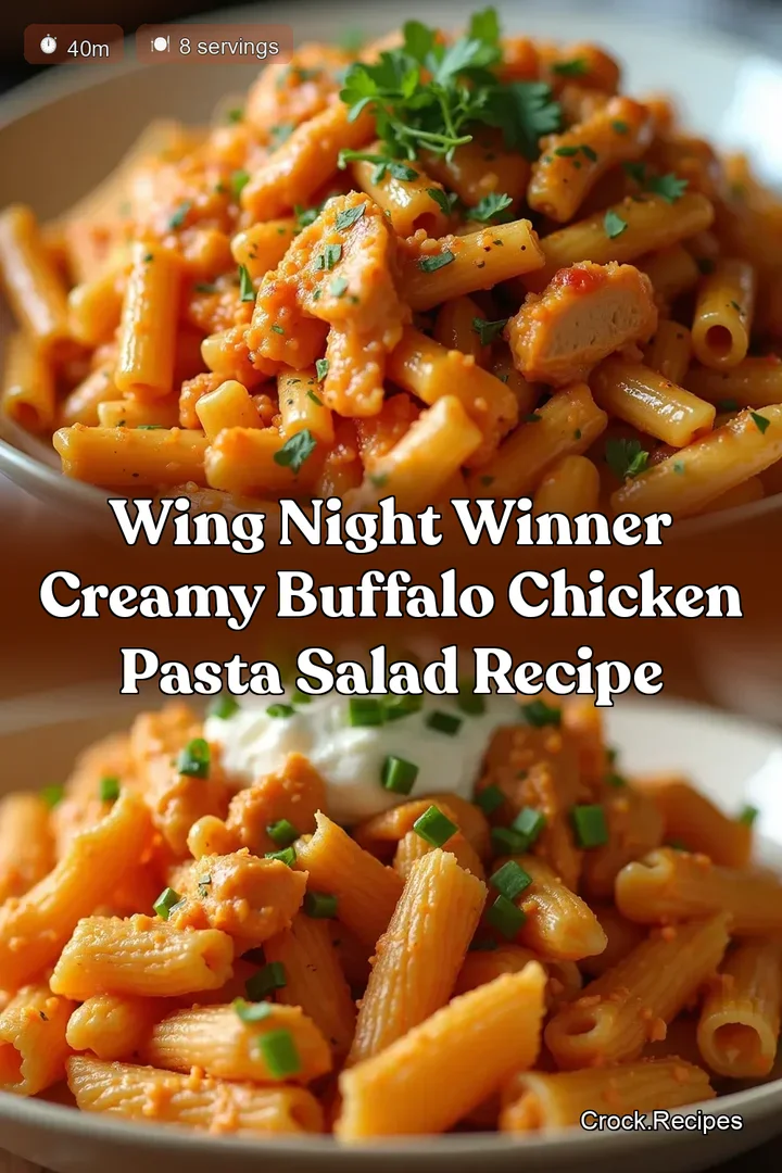 Wing Night Winner Creamy Buffalo Chicken Pasta Salad Recipe