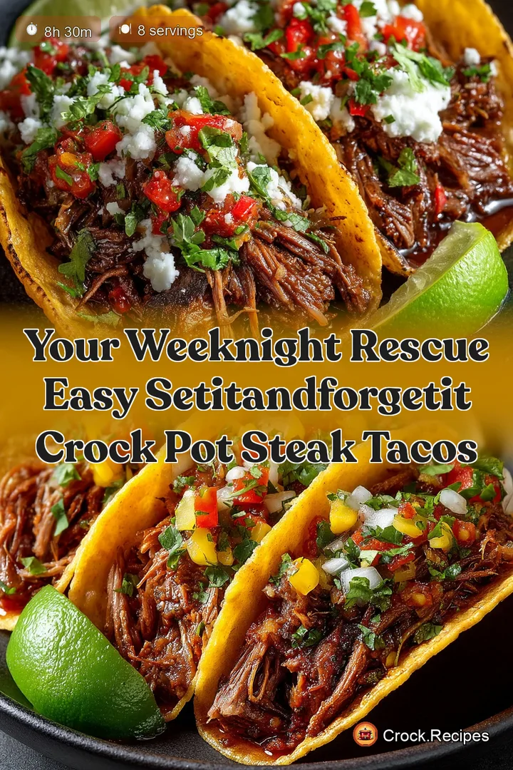 Your Weeknight Rescue Easy SetItandForgetIt Crock Pot Steak Tacos