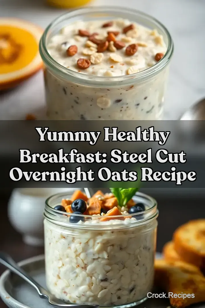 Yummy Healthy Breakfast: Steel Cut Overnight Oats Recipe : PIN FOR LATER Yummy Healthy Breakfast: Steel Cut Overnight Oats Recipe