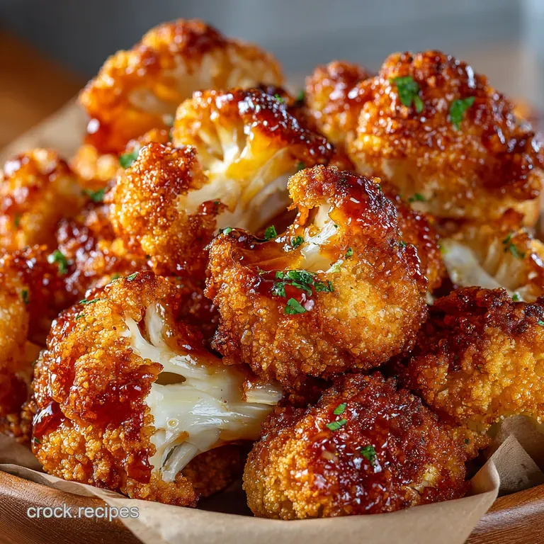 15Minute Air Fryer Bang Bang Cauliflower Bites presentation