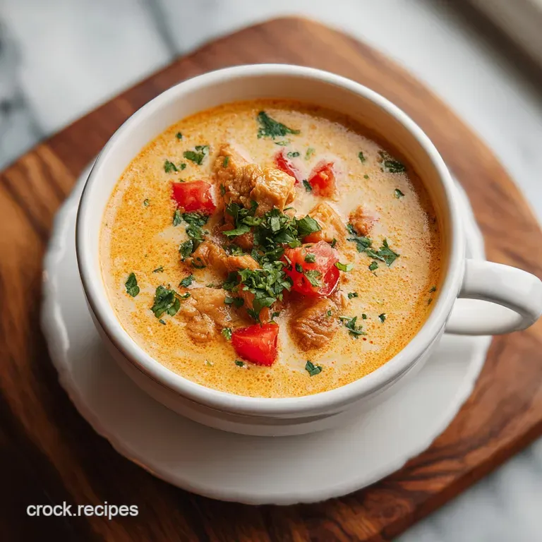 20 Minute Thai Chicken Curry Soup with Coconut Milk