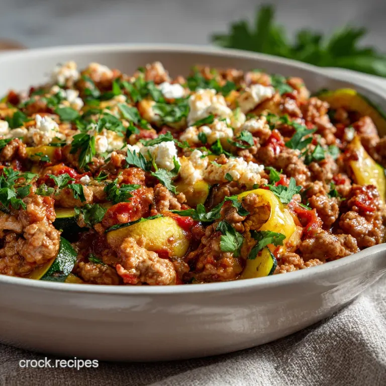 Ground Turkey and Zucchini Skillet 25: the Ultimate Quick Dinner presentation