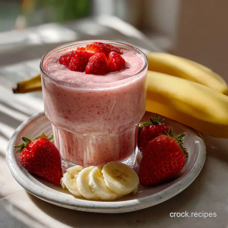 4 Ingredient Strawberry Banana Smoothie Easy 4 Ing