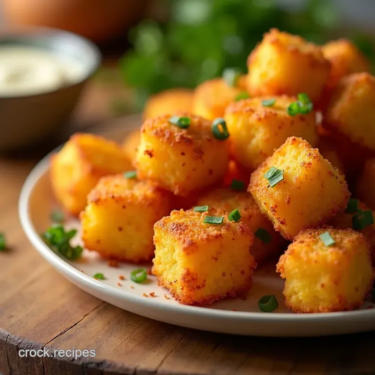 Crispy Cheesy Air Fryer Cauliflower Tots the Ultimate Game Day Veggie Bite presentation