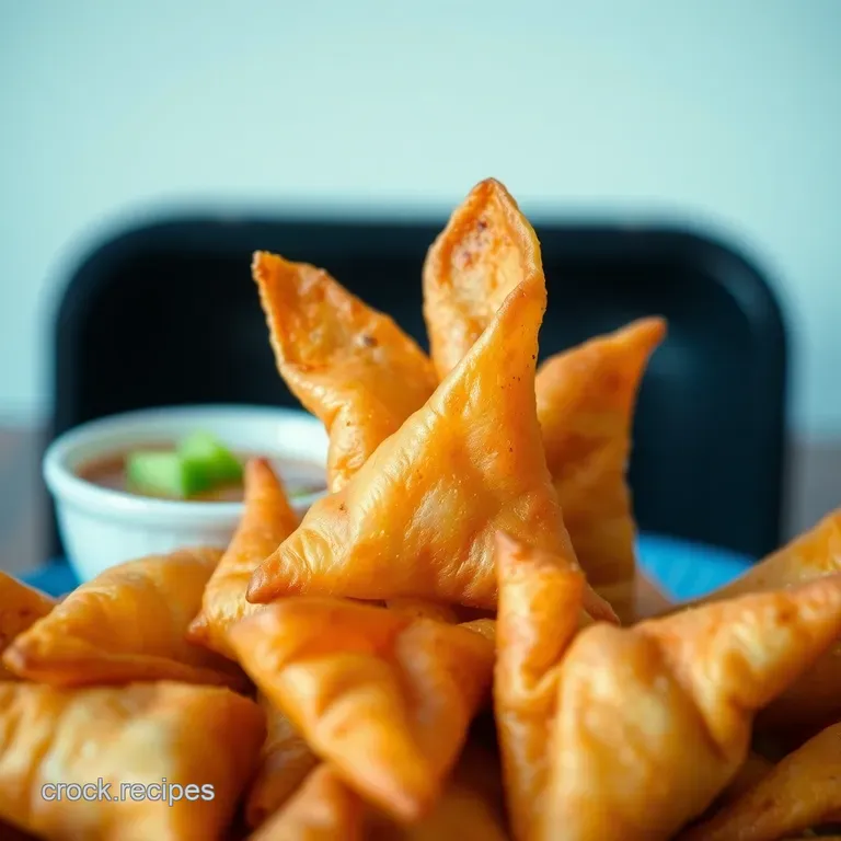Air Fryer Crab Rangoon Crispy Creamy Joy presentation
