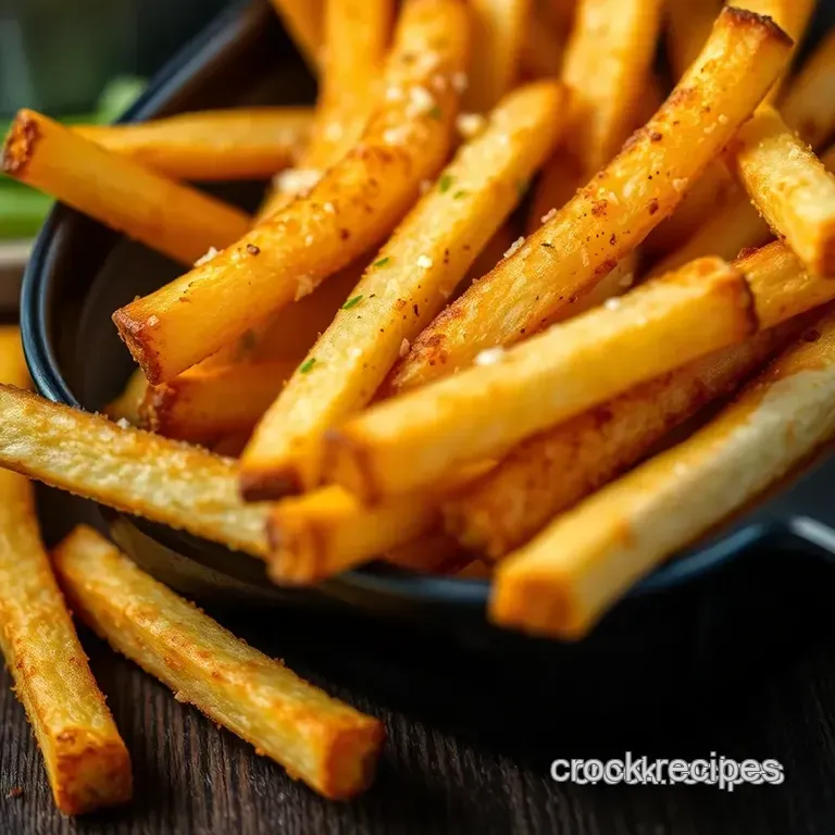 Air Fryer Frozen French Fries presentation