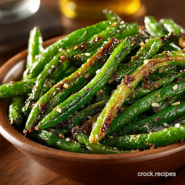 Air Fryer Garlic Roasted Green Beans