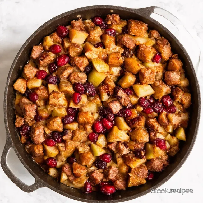 AppleCranberry Sausage Stuffing A Proper Holiday Spread