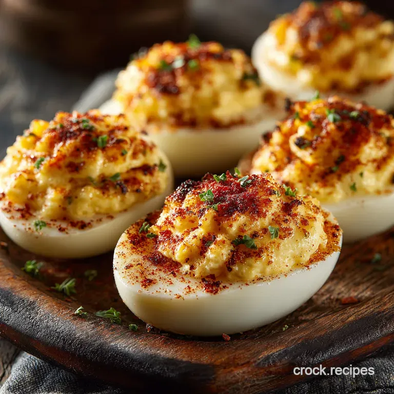 Aunt Mildreds Classic Deviled Eggs presentation