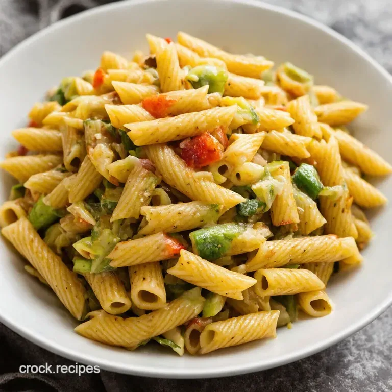 Autumn Abundance Pasta Salad presentation