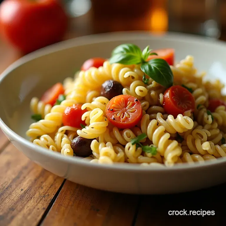 Autumn Bounty Pasta Salad presentation