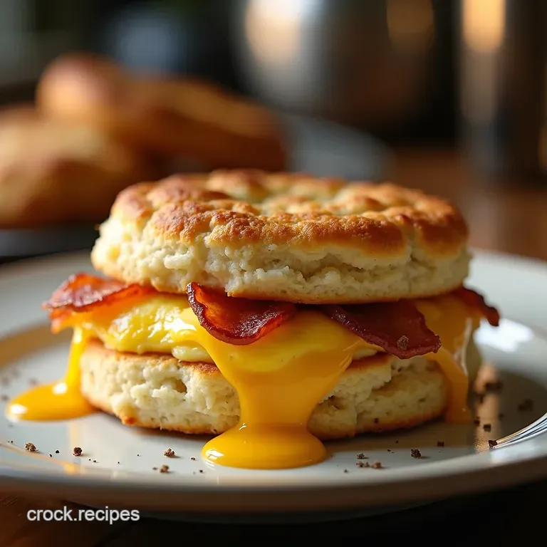 The Great British Fryup Casserole Bacon Egg and Cheese Biscuit Bake presentation