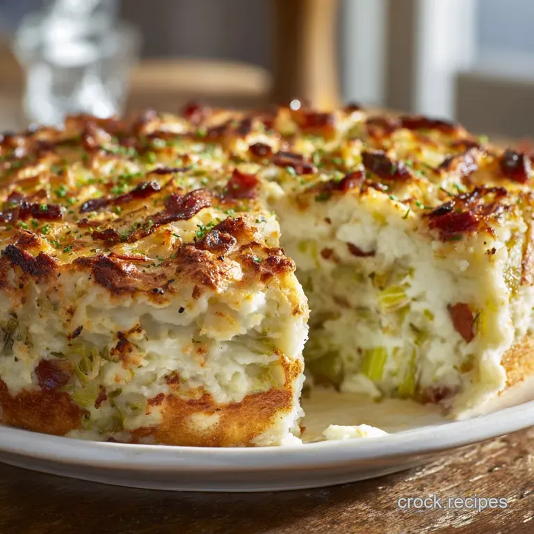 The Ultimate Comfort Smoked Bacon Leek and Cheddar Mashed Potato Pie presentation