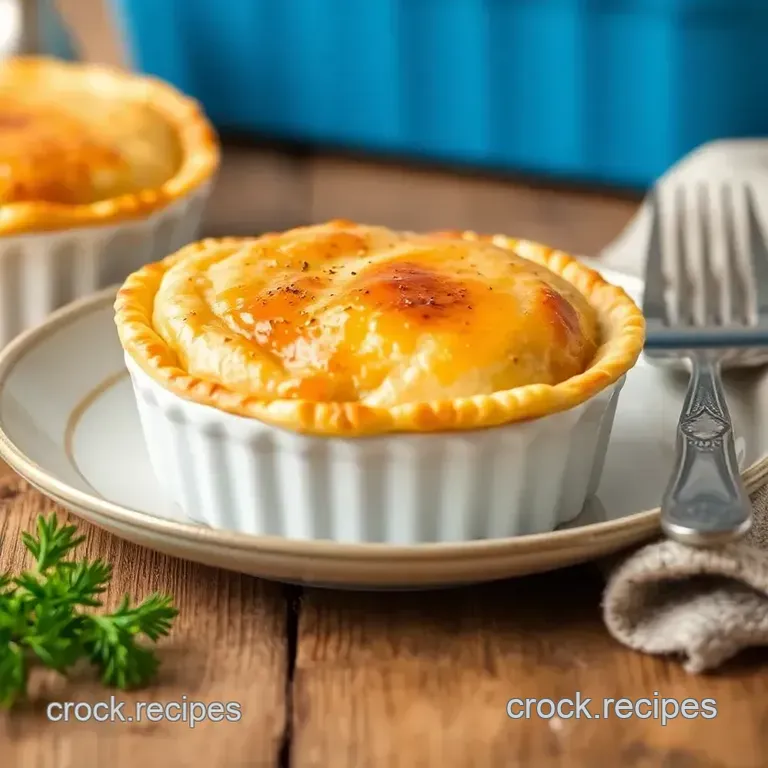 Delicious Bake Chicken Pies with Creamy Filling presentation
