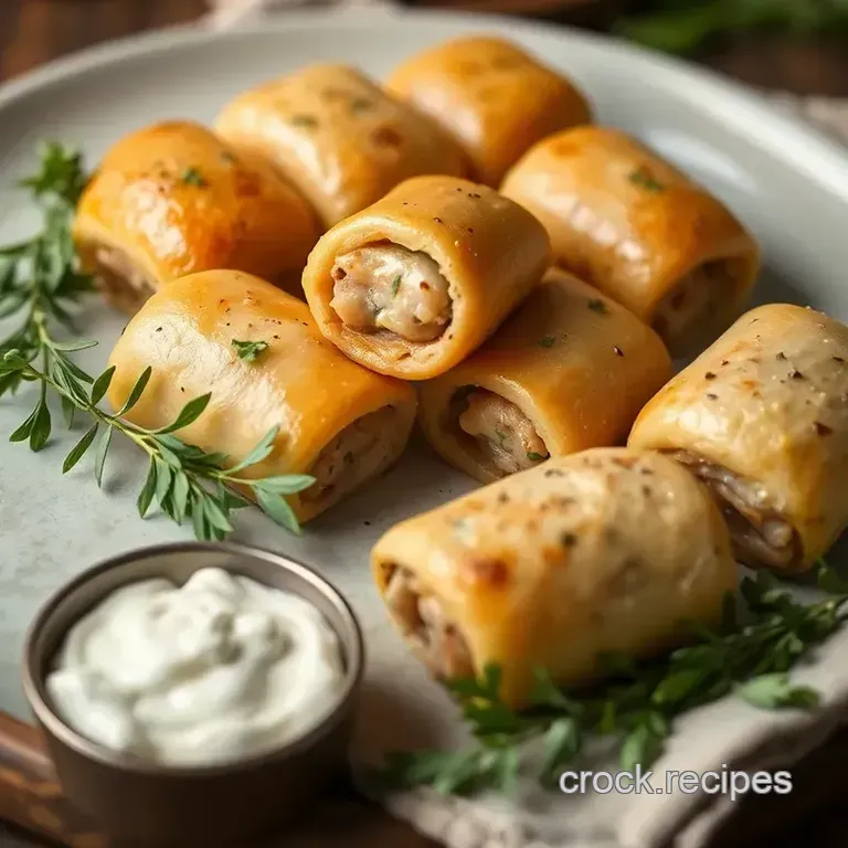 Herbed Chicken Sausage Rolls: A Flavorful Bake presentation
