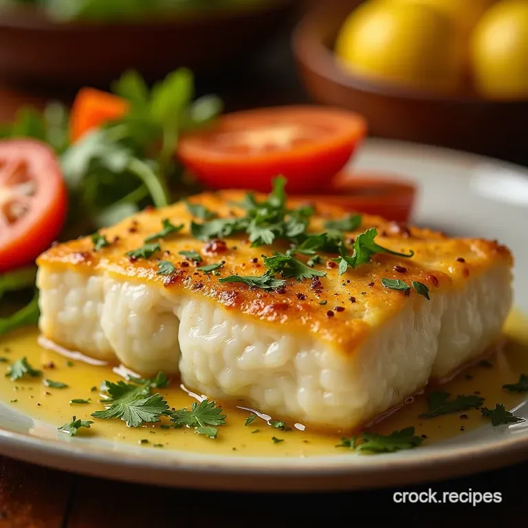 25Minute Simply Divine Garlic Butter Baked Cod presentation