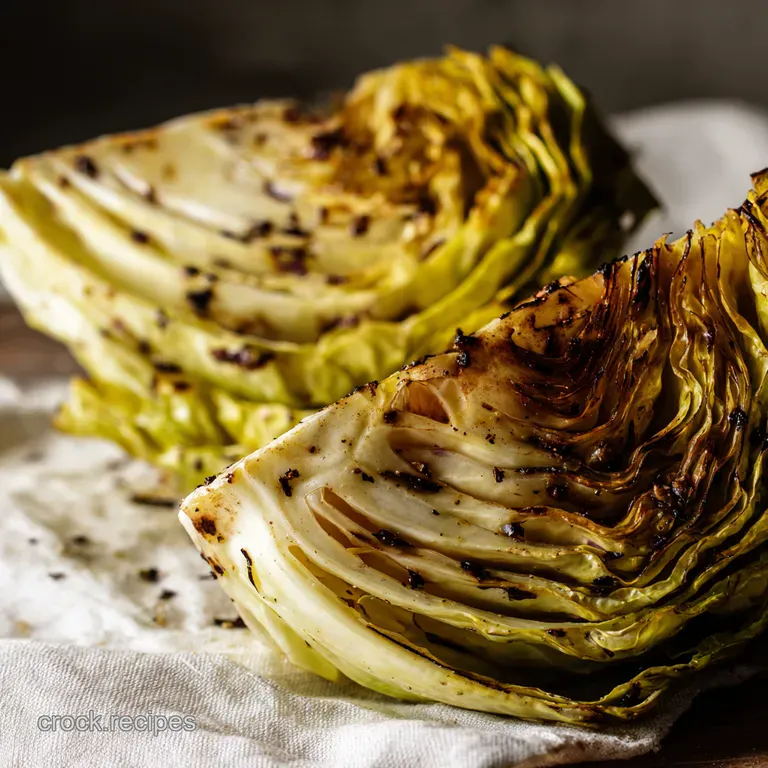 Balsamic Glazed Cabbage Steaks with Toasted Walnuts presentation