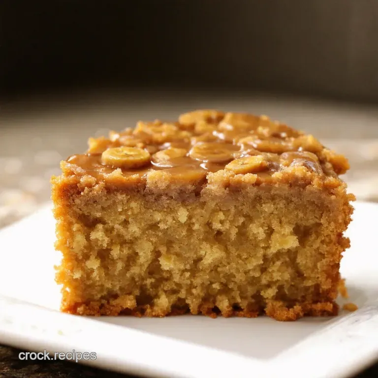 Banana Caramel Crunch Cake presentation