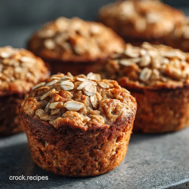 Banana Oatmeal Muffins: Hearty Healthy Breakfast Muffins Ready in 45 Mins presentation