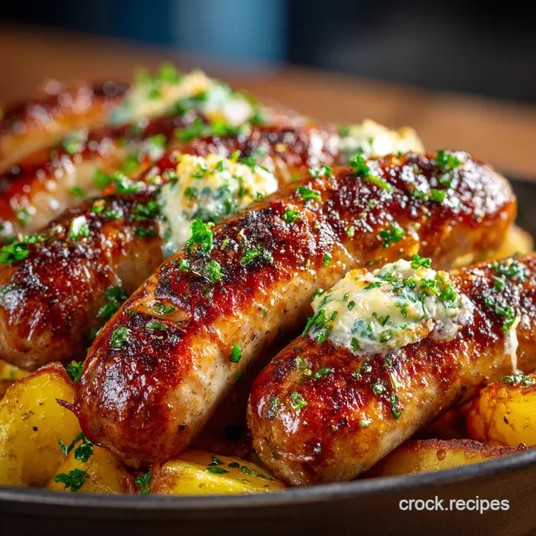 Bangers Mashup a Sizzling Sausage and Potato Breakfast Fryup presentation