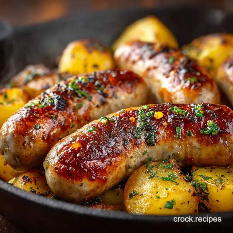 Bangers MashUp A Sizzling Sausage and Potato Breakfast FryUp