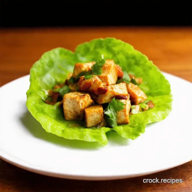 Bangkok Bliss Tofu Lettuce Wraps presentation