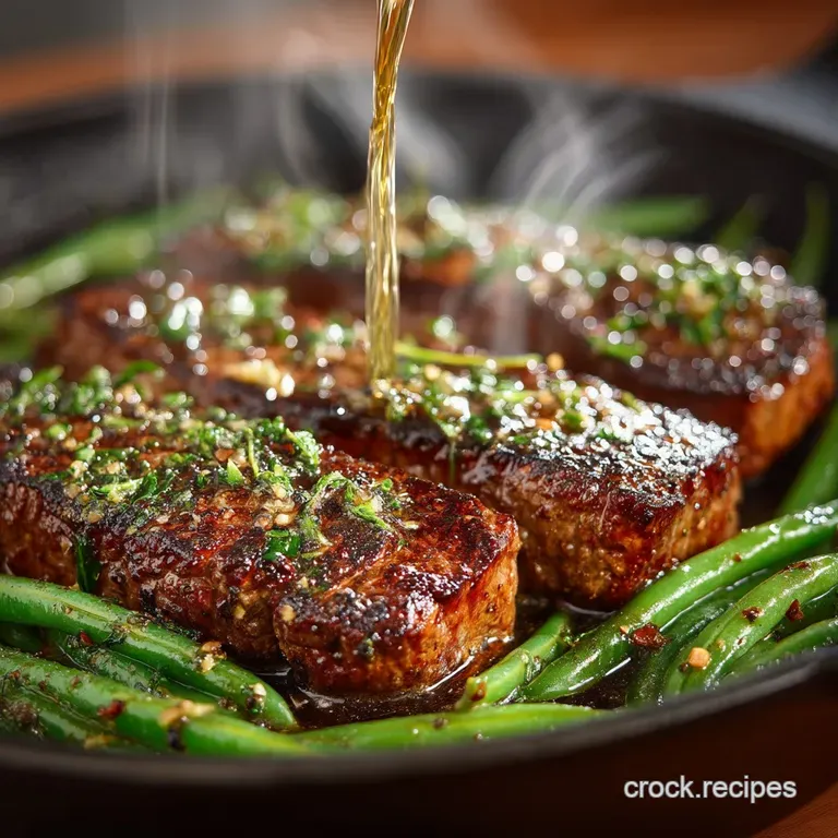 The Weekend Warrior Garlic Butter Basted Steak and Crisp Green Beans