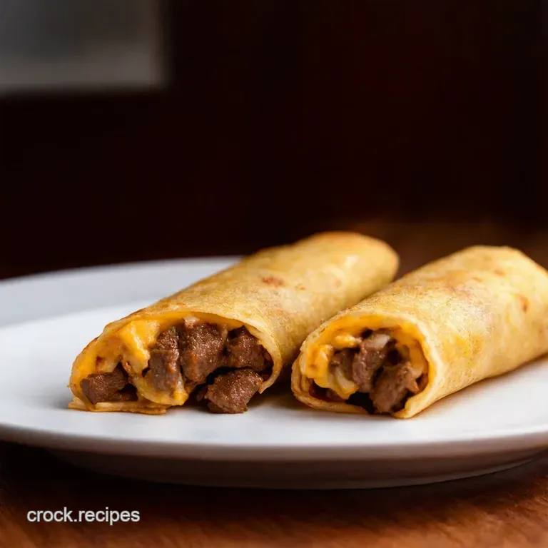 Beef Cheese Chimichangas Crispy Cheesy Delight presentation