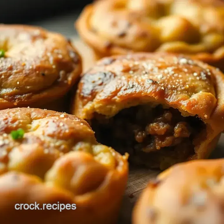 Beefy Banger Mash Pies with Onion Gravy