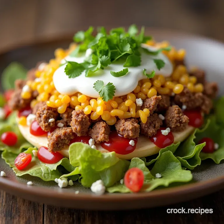 The Ultimate CrowdPleaser Seven Layer Taco Salad with Zesty Lime Crema