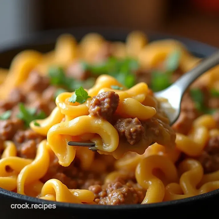 The Ultimate Homemade Cheesy Beef Noodle Skillet a Proper Hamburger Helper presentation