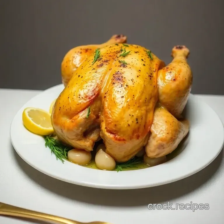 Blue Australorp Chicken Delight: Savory Herb-Roasted Chicken presentation