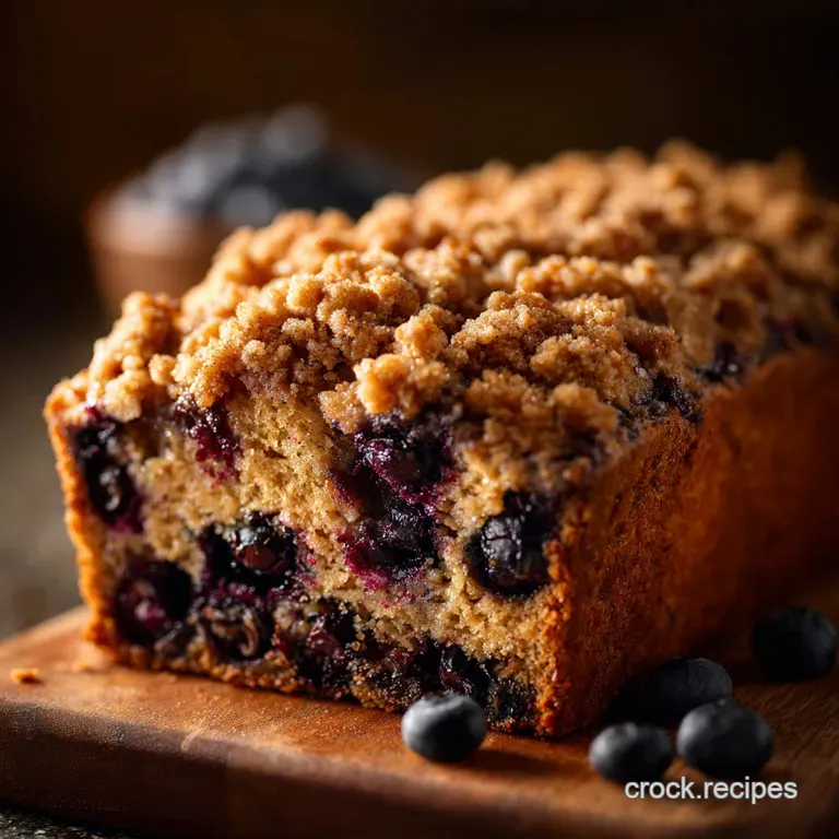 The Sunday Treat Blue Ribbon Blueberry Streusel Loaf presentation