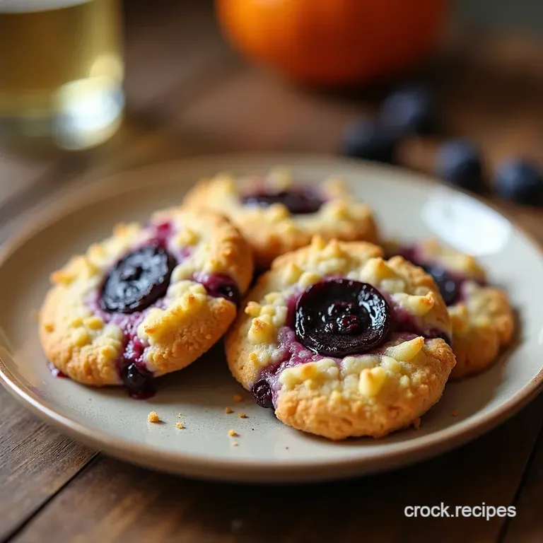 Heavenly Blueberry Crumble Cookies Soft Centers Golden Edges presentation