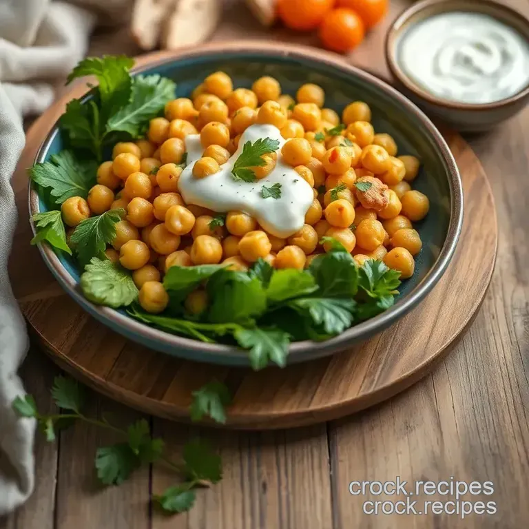Curried Chicken Chickpea Salad with Creamy Yogurt Dressing presentation
