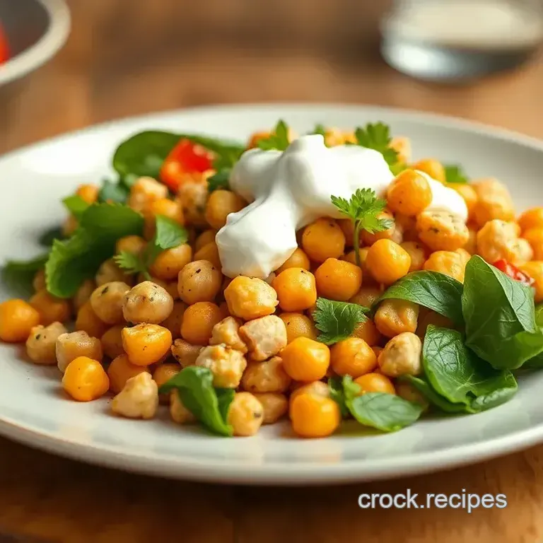 Curried Chicken Chickpea Salad with Creamy Yogurt Dressing
