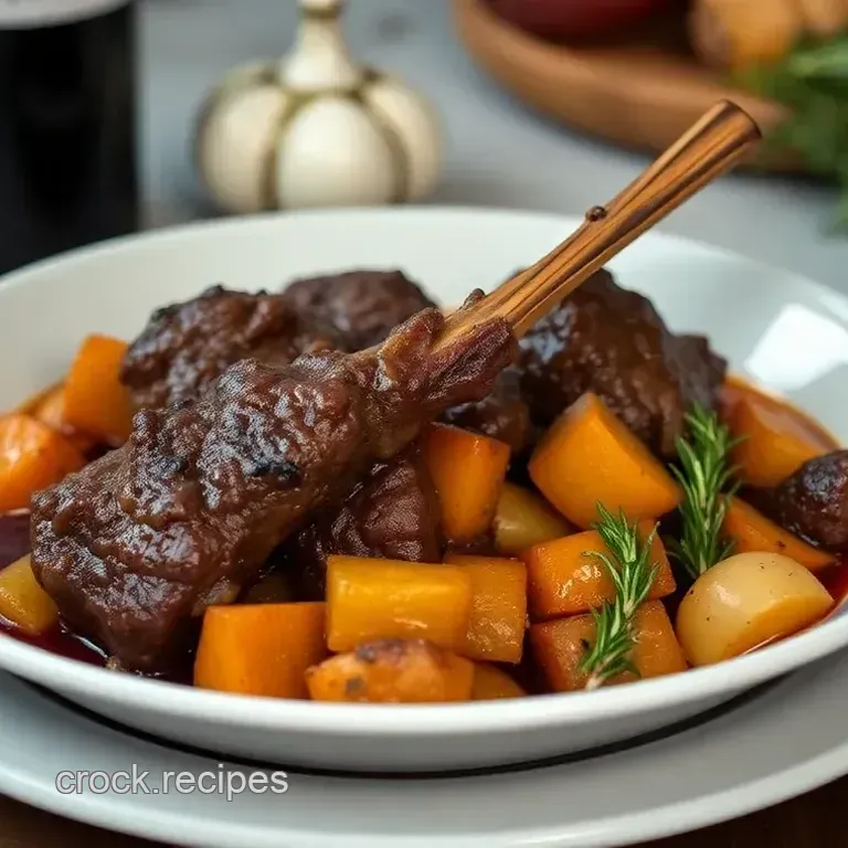 Braised Lamb Shanks with Root Vegetables and Red Wine