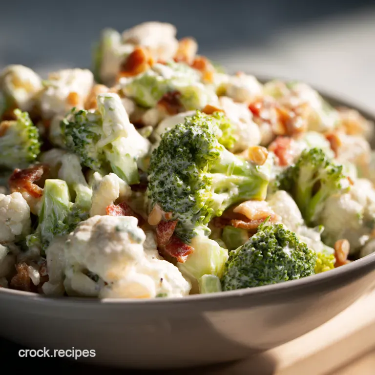 Broccoli Cauliflower Power Crunch Salad